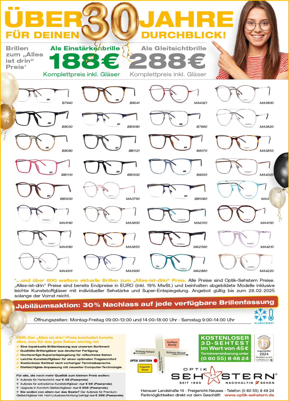 Optik Sehstern Februer Aktion